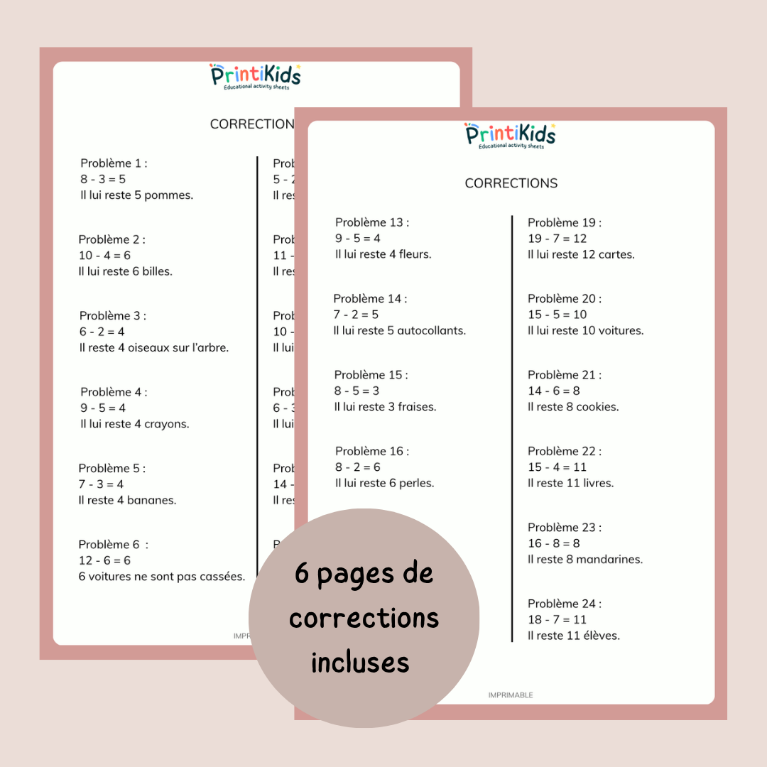 Maxi Pack additions et soustractions – problèmes simples et illustrés - CP CE1