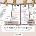 Pack d’activités Halloween gratuit à imprimer - CP CE1