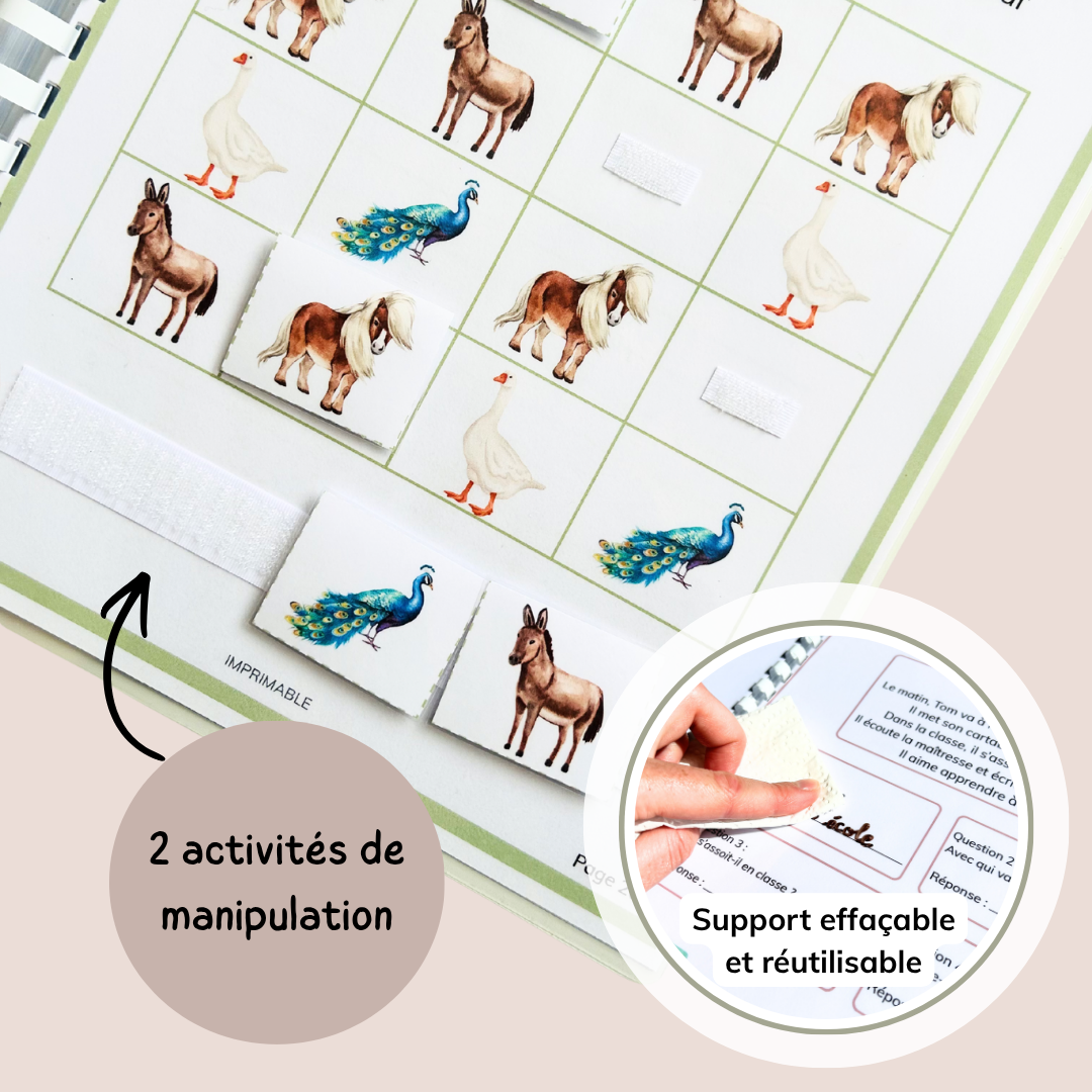 Pack activités de la ferme – Pack de jeux éducatifs et fiches pédagogiques - CP CE1