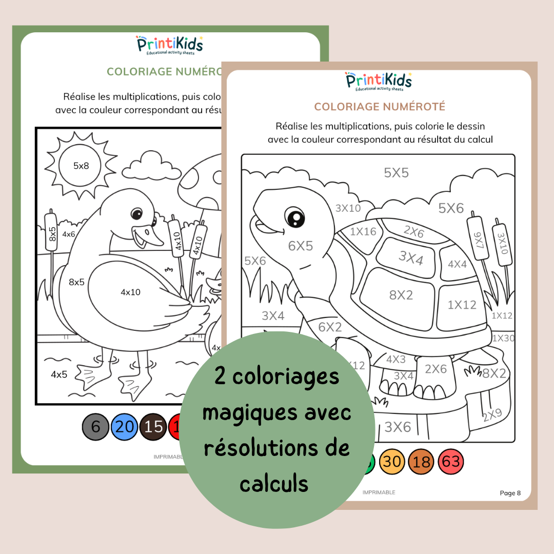 Pack d’activités multiplications – Exercices et jeux pour mémoriser les tables - CE1 CE2