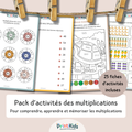 Pack d’activités multiplications – Exercices et jeux pour mémoriser les tables - CE1 CE2