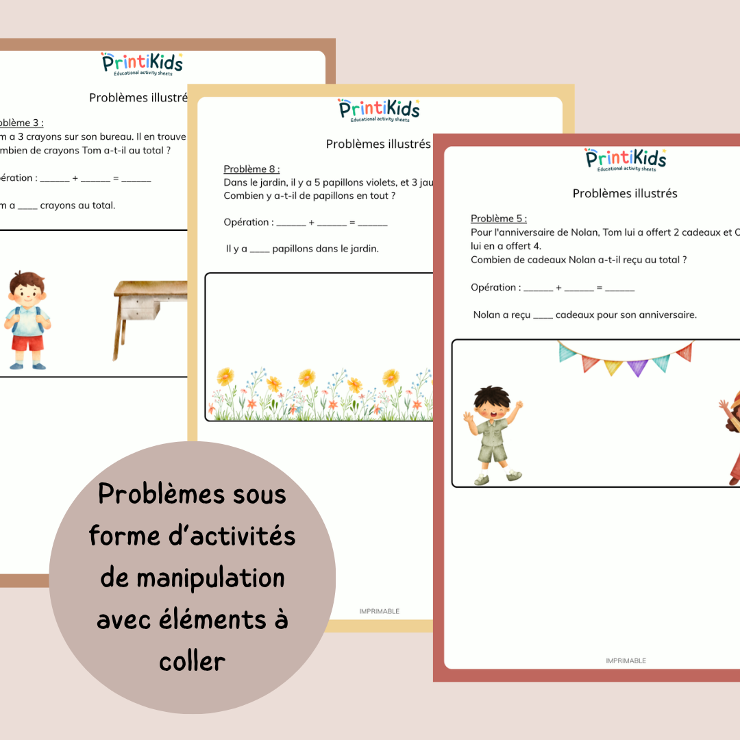 Maxi Pack additions et soustractions – problèmes simples et illustrés - CP CE1