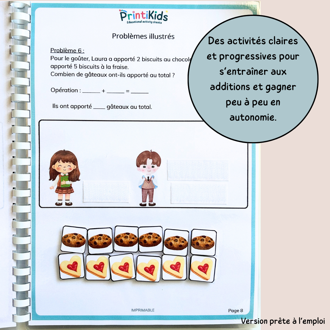 Pack d’additions – problèmes simples et illustrés - CP CE1