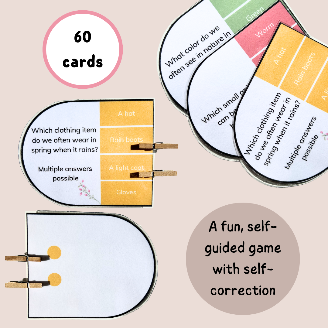 Seasons Clip Cards – Weather & Seasons Learning Activity (Ages 6–7 | Grade 1–2 / Year 2–3)