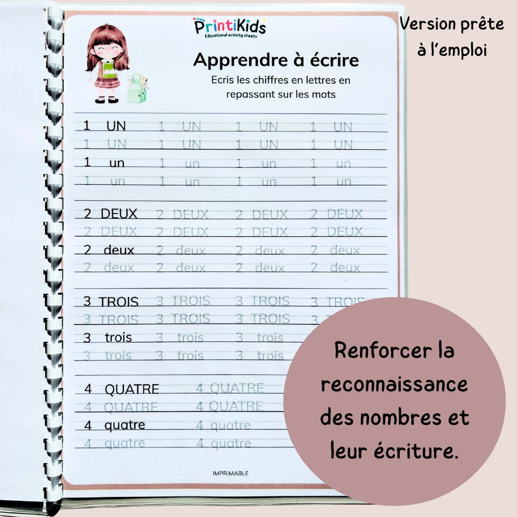 Fiches écriture - Nombres en lettres de 1 à 20 CP