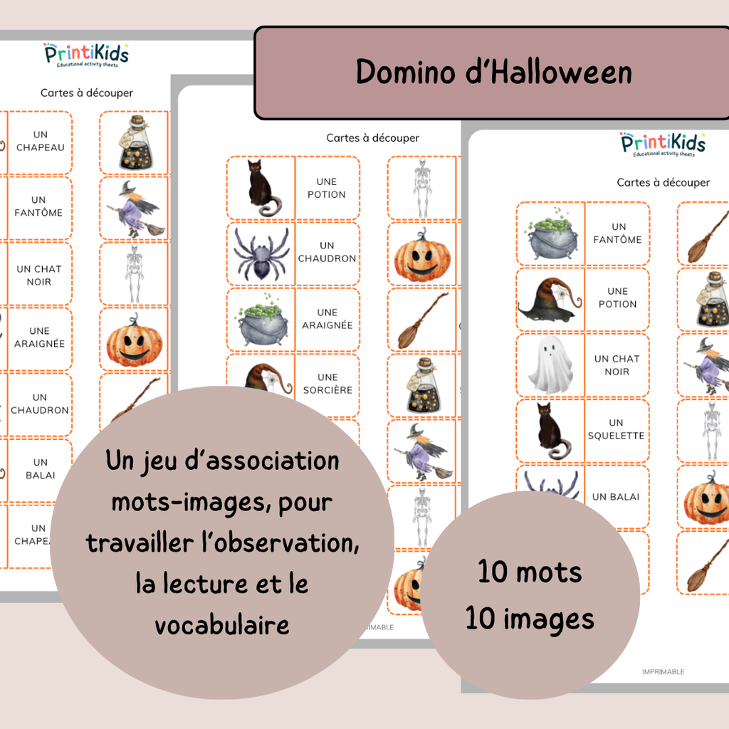 Pack Jeux d’Halloween – 4 jeux éducatifs – CP CE1