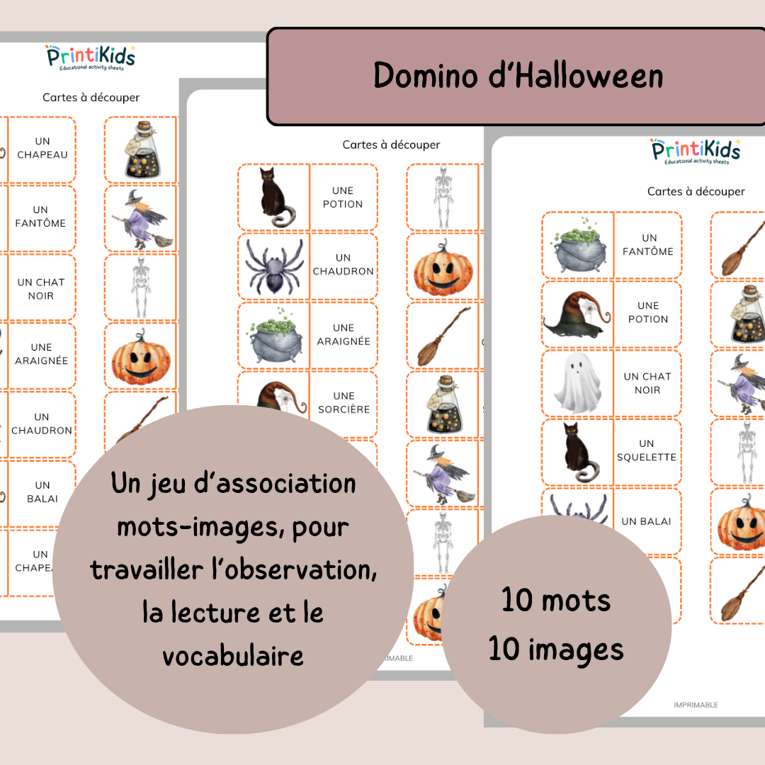 Pack Jeux d’Halloween – 4 jeux éducatifs – CP CE1
