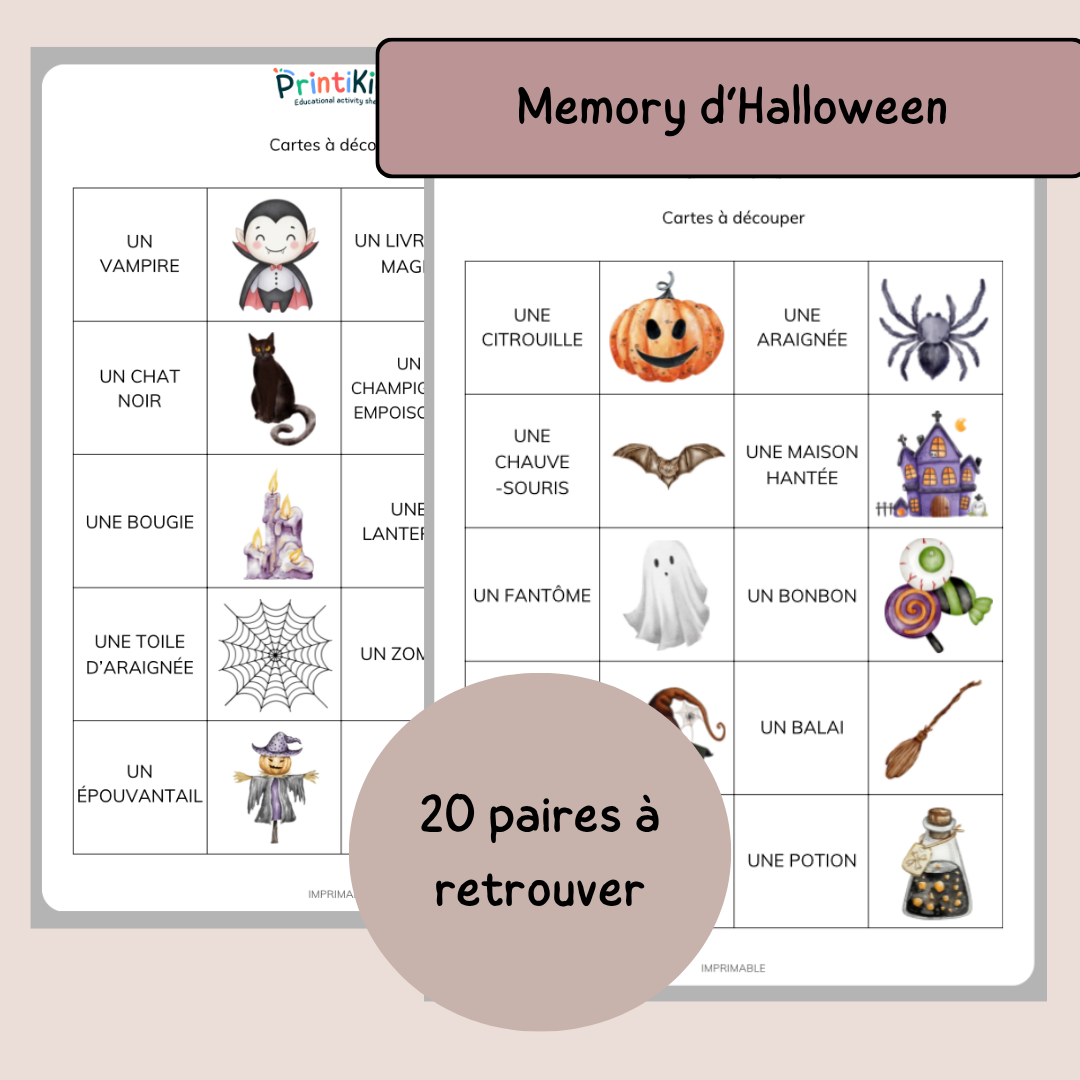 Pack Jeux d’Halloween – 4 jeux éducatifs – CP CE1