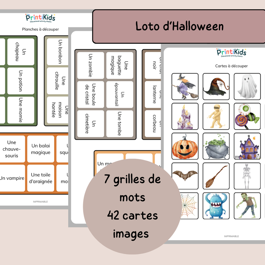 Pack Jeux d’Halloween – 4 jeux éducatifs – CP CE1