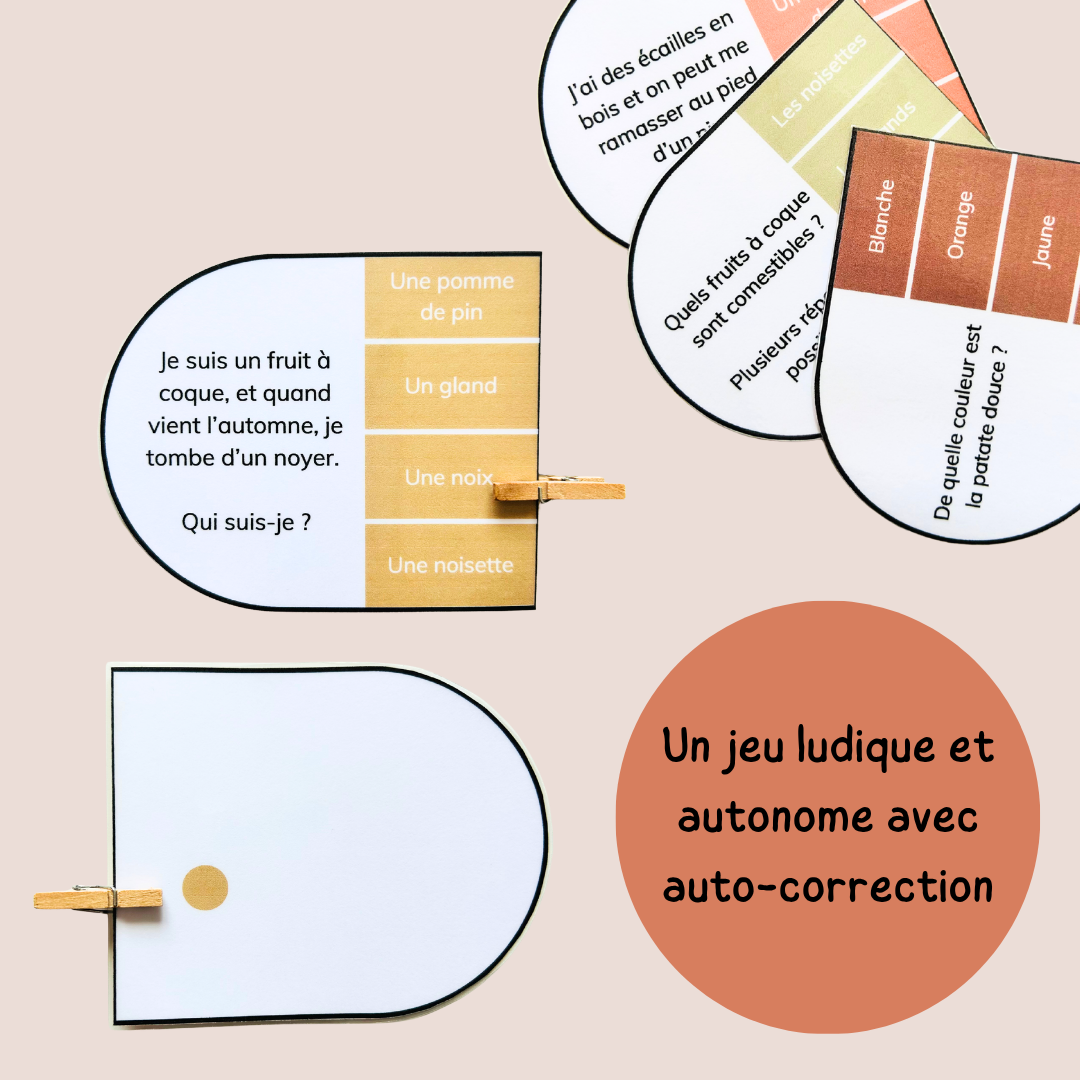 Pack Jeux d'Automne – 4 jeux de vocabulaire et lecture – CP CE1
