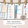 Pack jeux de l'hiver - 4 activités CP CE1