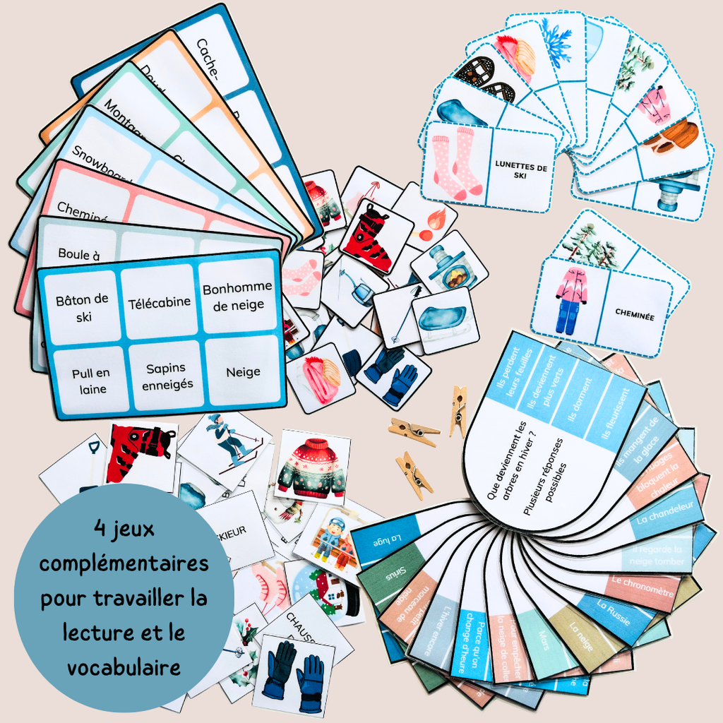 Pack jeux de l'hiver - 4 activités CP CE1