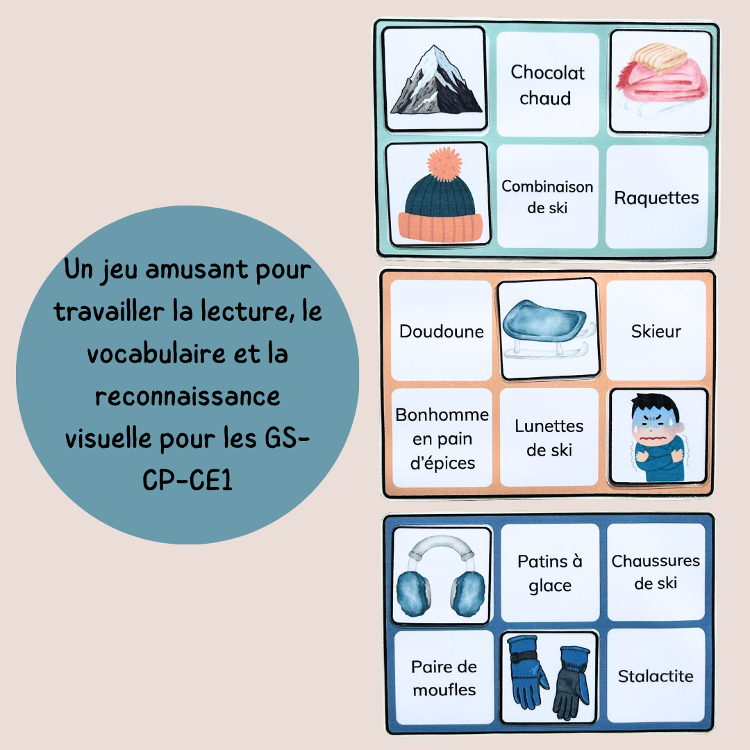 Pack jeux de l'hiver - 4 activités CP CE1