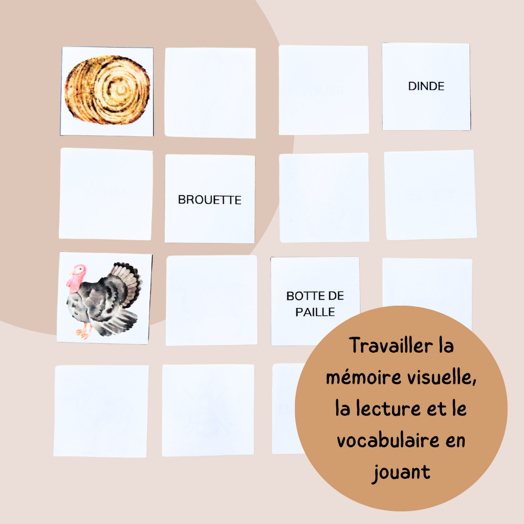 Pack jeux de la ferme - 4 jeux de vocabulaire et lecture - CP CE1