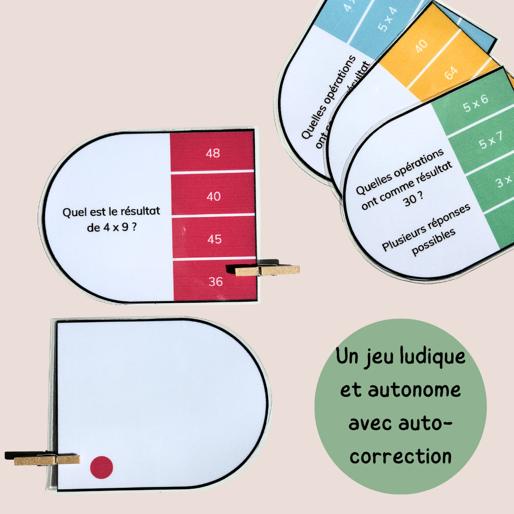 Pack jeux des multiplications - 4 activités CE1 CE2