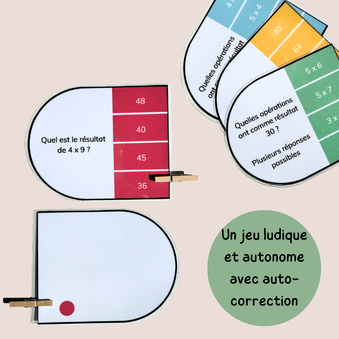 Pack jeux des multiplications - 4 activités CE1 CE2