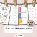 Pack jeux des nombres 1 à 100 - 4 activités CP CE1