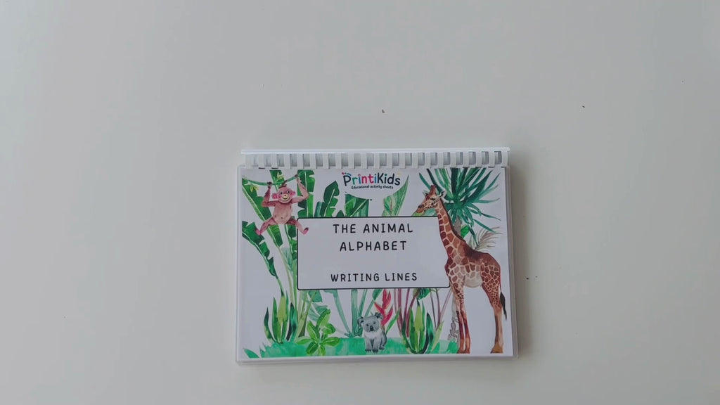 Animal Alphabet Handwriting Practice Worksheets A–Z Printable PDF – Pre-K Kindergarten Grade 1