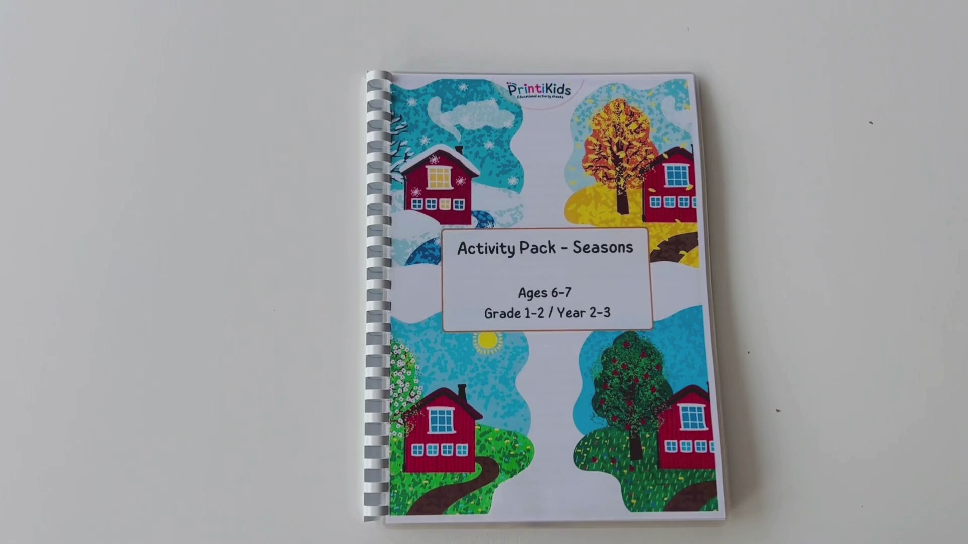 Seasons Activity Pack – 20 Worksheets (Ages 6–8 | Grade 1–2 / Year 2–3)
