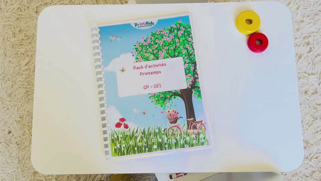 Pack activités printemps – Pack de 20 fiches ludiques et éducatives - CP CE1