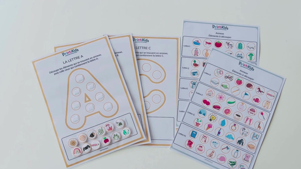 Alphabet et phonologie – activités lettres et sons avec découpage et collage - GS CP