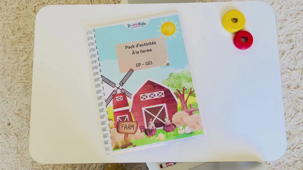 Pack activités de la ferme – Pack de jeux éducatifs et fiches pédagogiques - CP CE1