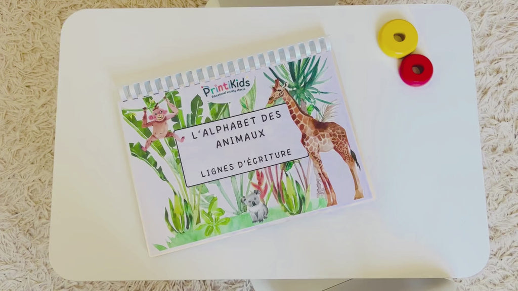 Fiche écriture alphabet CP GS animaux majuscules minuscules